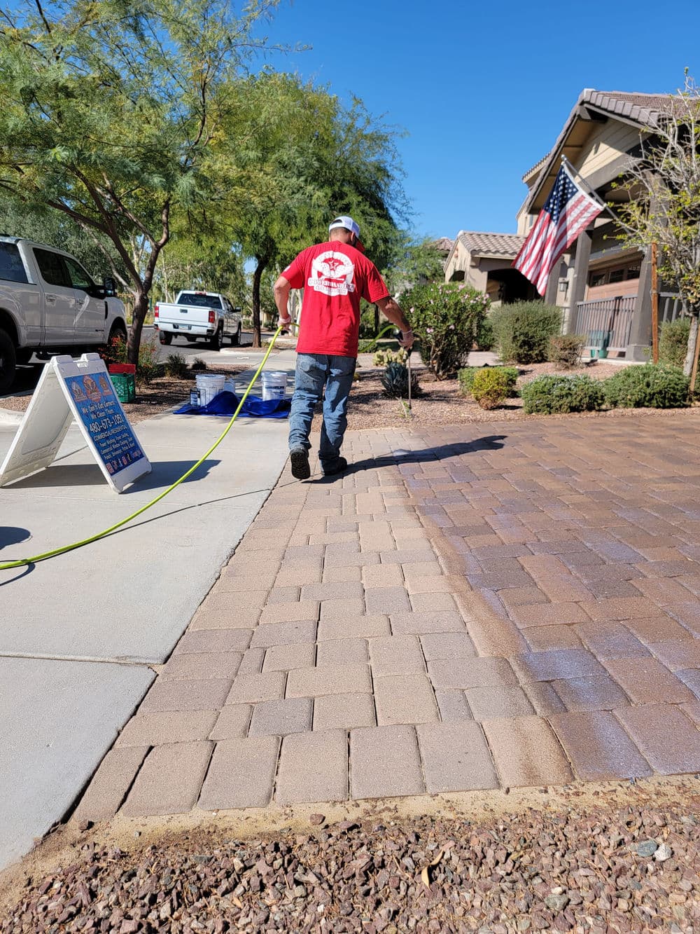Gallery photos for Our Paver Sealing Process: From Start to Finish: Image #4