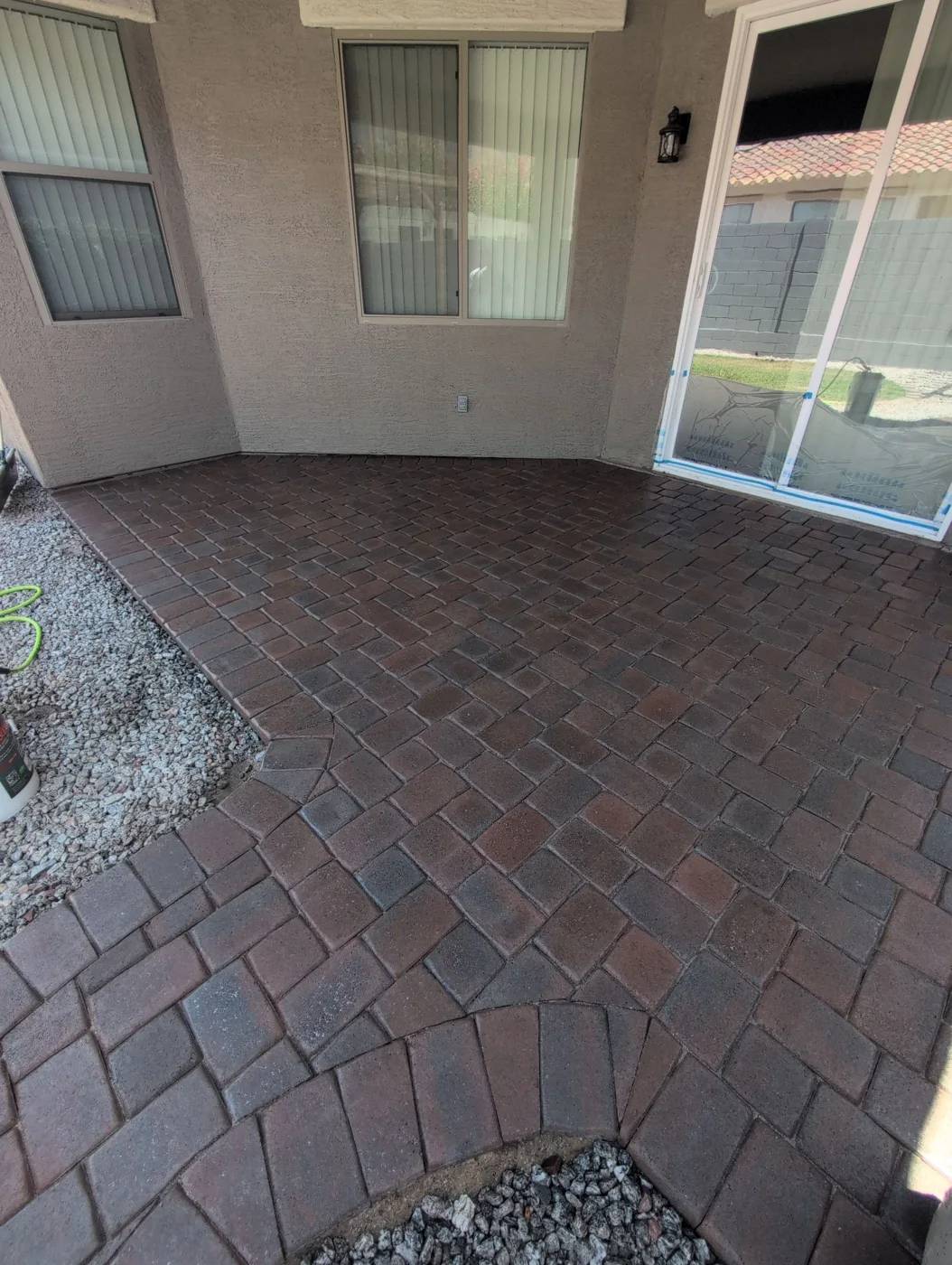 Actual Patriot paver sealing project in Goodyear, documented in CompanyCam