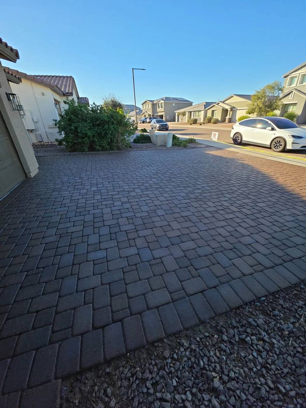 Actual Patriot paver sealing project in Peoria, documented in CompanyCam