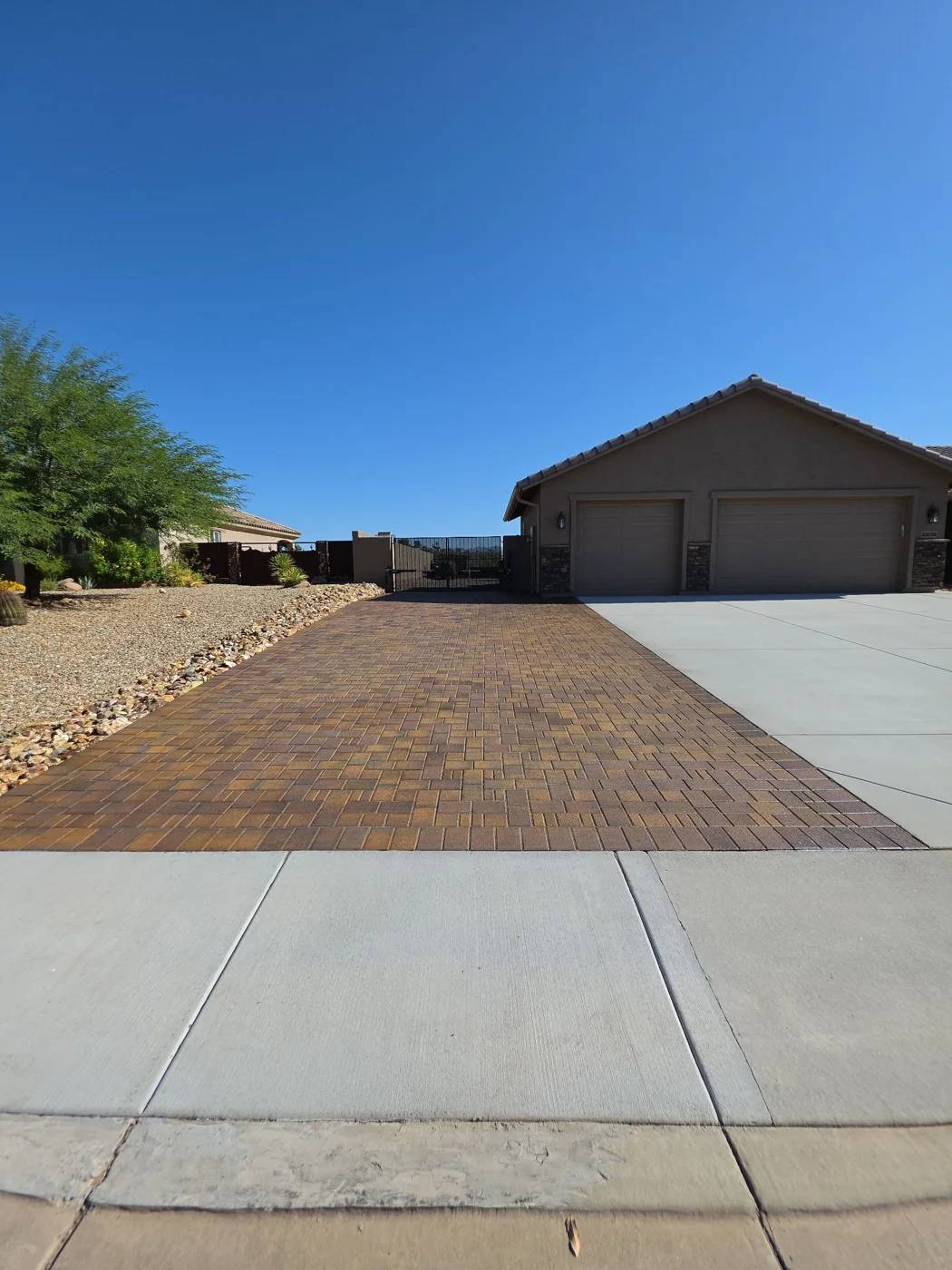 Actual Patriot paver sealing project in Wickenburg, documented in CompanyCam