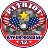 Patriot Paver Sealing AZ eagle and paver-sealing wand logo